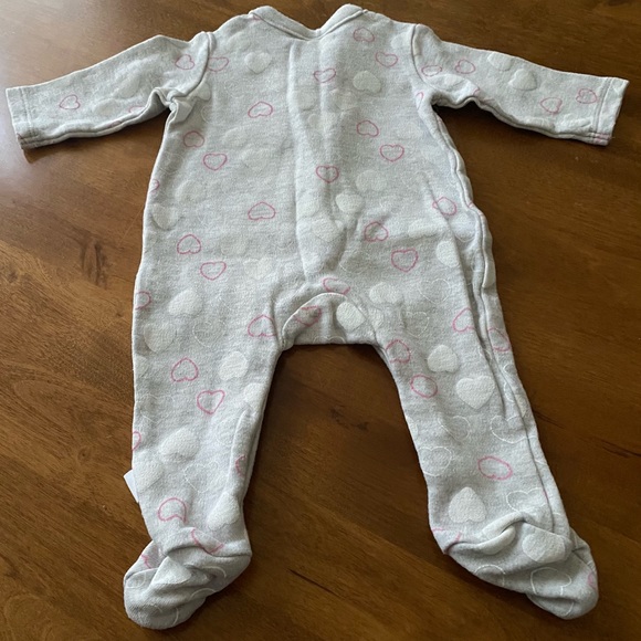 Target Tiny Baby Bodysuit Grey White & Pink - Picture 5 of 12